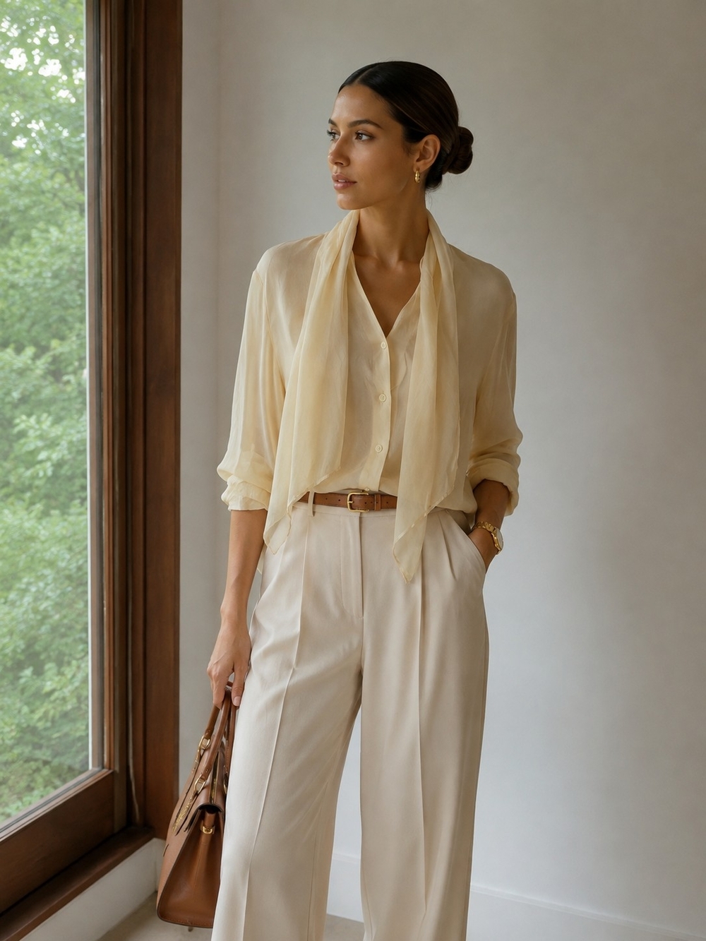 Bridgetown Collection Vintage 1990s 100% Silk Blouse Top Shirt